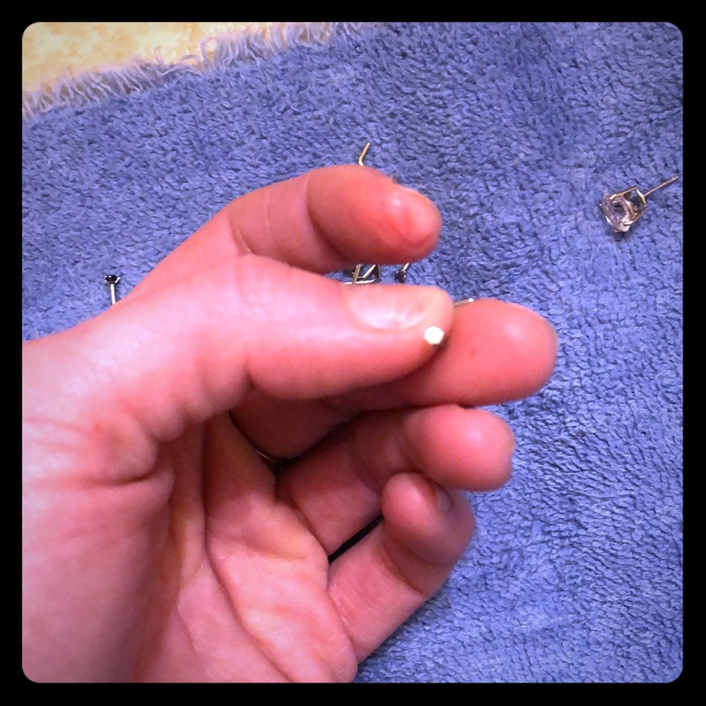 Nose piercing ring. White diamond